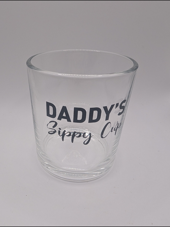 Other - Daddy's Sippy Cup Clear Glass Tumbler